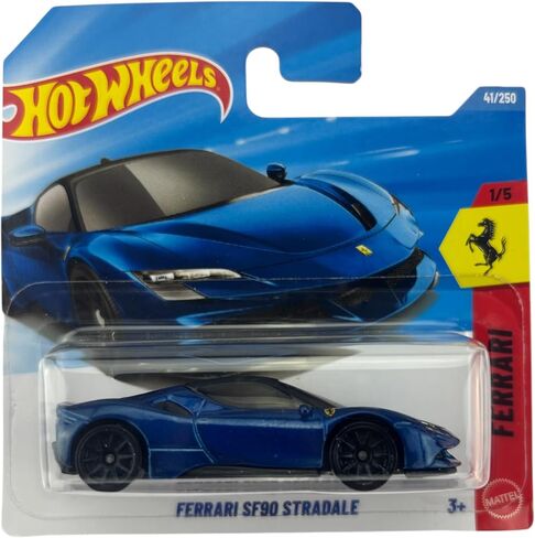 Hot Wheels Ferrari SF90 Stradale [Blue] 1/5, 41/250, 1:64 Scale Diecast Toy Vehicle in Kuwait
