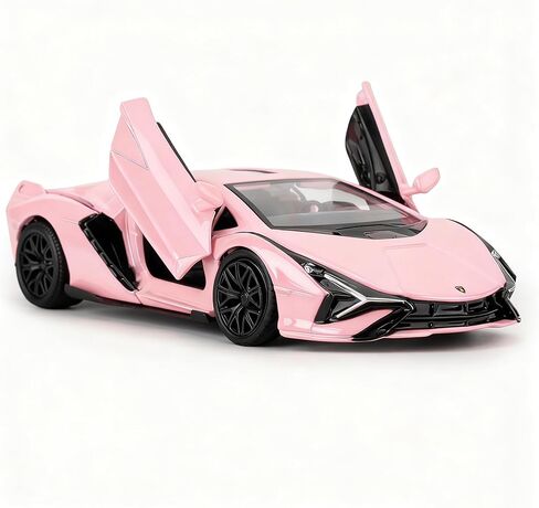 BDTCTK 1/36 Lamborghini Sián FKP37 Diecast Car Models, Zinc Alloy Toy Pull Back Vehicles Toy Cars for Toddlers Kids Boys Girls Gift (Pink) in Saudi Arabia