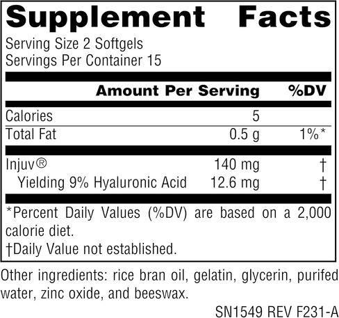 Source Naturals Hyaluronic Acid Injuv 70Mg Softgels 30 Multi in Saudi Arabia