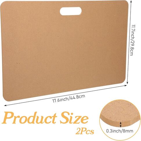 2 Pack Clay Wedging Boards, 12 x 18 Inch Portable Mud Board with Handle, Durable 8mm Thickness Craft Clay Mat for Pottery, Ceramics, Sculpting & DIY Art Projects in Kuwait