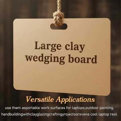 2 Pack Clay Wedging Boards, 12 x 18 Inch Portable Mud Board with Handle, Durable 8mm Thickness Craft Clay Mat for Pottery, Ceramics, Sculpting & DIY Art Projects in Kuwait