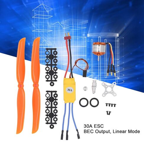 Hyuduo A2212 1400KV Brushless Motor 30A ESC with 8060 Propeller and Mounting Screws for RC Airplane Quadcopter Fixed Wing Plane Helicopter in Saudi Arabia