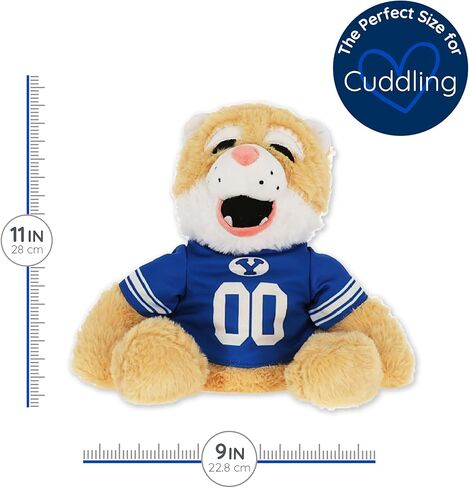 Cosmo The Cougar Brigham Young University Mascot BYU - لعبة قطيفة مريحة قابلة للتبريد أثناء النوم بوزن 1.5 رطل - ألعاب قطيفة مريحة برائحة اللافندر قابلة للاستخدام في الميكروويف - حيوانات محشوة مرخصة رسميًا in Saudi Arabia