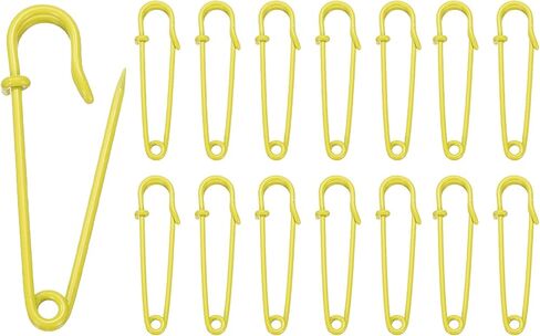 15 قطعة من دبابيس أمان HARFINGTON مقاس 2 بوصة (50 مم) دبوس أمان كبير من الفولاذ المطلي بالطلاء المخبوز بقطر 0.06 بوصة للملابس والخياطة والحرف اليدوية، أحمر in Kuwait