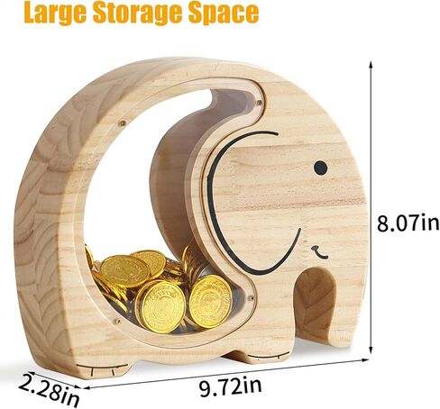 Elephant Piggy Bank for Kids Money Bank for Toddlers Elephant Room Decor for Boys and Girls Coin Jar Unbreakable Personalized Coin Bank in Saudi Arabia
