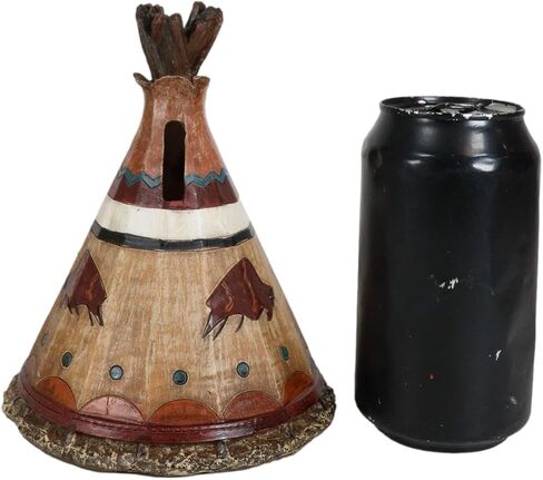 Ebros Gift Rustic Western Tribal Native Indian Teepee Hut with Charging Bison Motif Money Coin Savings Piggy Bank Decorative Figurine Accent in Saudi Arabia
