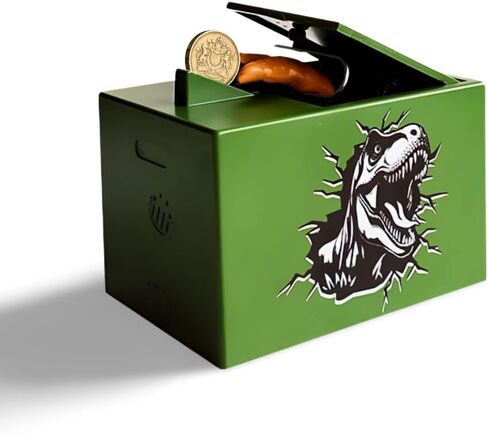 Dinosaur Claw Money Bank, Funny Ghost Hand Coin Box Terrible Stealing Coin Bank Dinosaur Money Saving Box Dino Surprise Piggy Bank (Green) in Saudi Arabia