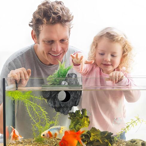 FAVOMOTO Floating Stone Aquarium Decoration, Realistic Fish Tank Ornament and Hideaway Floating Rock Landscape for Fish Shelter and Tank Decor in Saudi Arabia