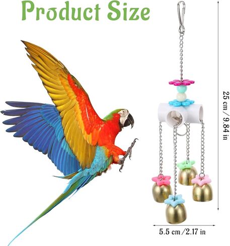 Parrot Bell Toys Bird Parrot Cage Hanging Bells Toys for Budgie, Cockatiels, Conures, and Lovebirds in Saudi Arabia