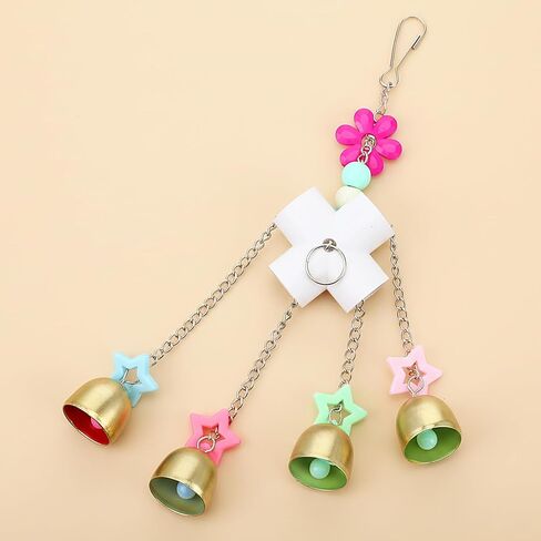 Parrot Bell Toys Bird Parrot Cage Hanging Bells Toys for Budgie, Cockatiels, Conures, and Lovebirds in Saudi Arabia