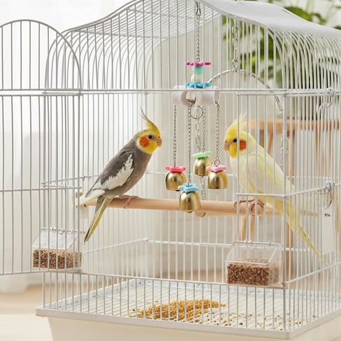 Parrot Bell Toys Bird Parrot Cage Hanging Bells Toys for Budgie, Cockatiels, Conures, and Lovebirds in Saudi Arabia