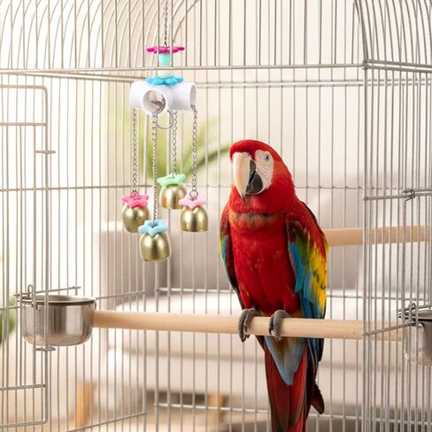 Parrot Bell Toys Bird Parrot Cage Hanging Bells Toys for Budgie, Cockatiels, Conures, and Lovebirds in Saudi Arabia