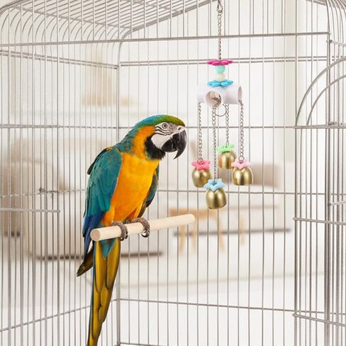 Parrot Bell Toys Bird Parrot Cage Hanging Bells Toys for Budgie, Cockatiels, Conures, and Lovebirds in Saudi Arabia