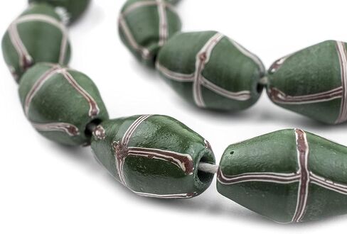 The Bead Chest Java French Cross Beads: Indonesian Glass Trade Beads for DIY Jewelry Making (Turquoise) in Saudi Arabia