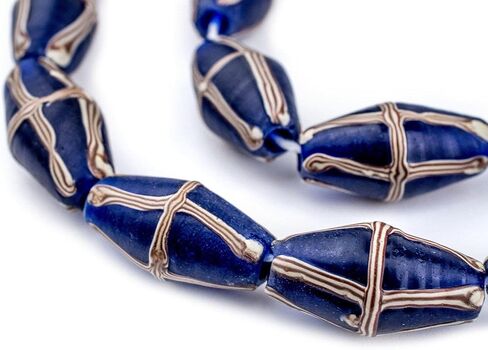 The Bead Chest Java French Cross Beads: Indonesian Glass Trade Beads for DIY Jewelry Making (Turquoise) in Saudi Arabia