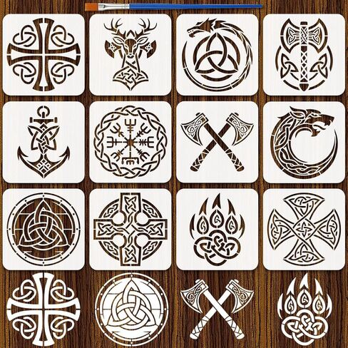 FINGERINSPIRE 8 أنماط من استنسل الطائرة مقاس 7.9x7.9 بوصة استنسل طيران الحيوانات الأليفة قالب رسم مسارات الطيران وقوالب السحب مع فرشاة للجدران والأثاث والمشاريع الفنية DIY in Kuwait