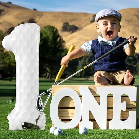 40 Inch Golf Number Balloons Large Sports Themed Birthday Party Number Balloons Golf Sports Events for Kids Birthday Party Decoration Supplies (Number 1) in Saudi Arabia