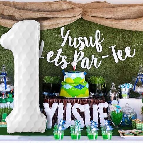 40 Inch Golf Number Balloons Large Sports Themed Birthday Party Number Balloons Golf Sports Events for Kids Birthday Party Decoration Supplies (Number 1) in Saudi Arabia