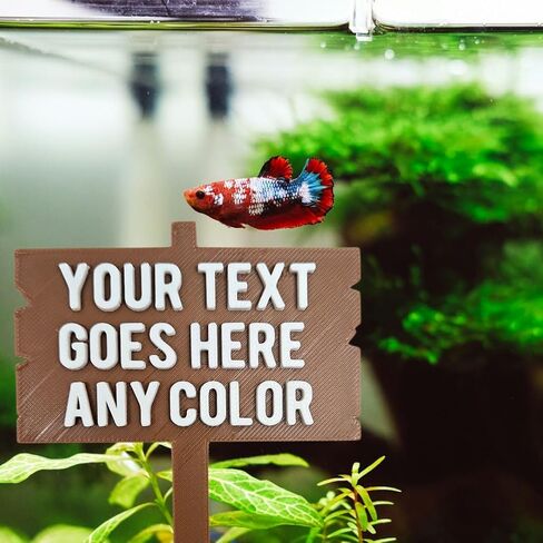 Custom Personalized Aquarium Sign, Funny Fish Tank Decoration, Wooden Style Signage for Aquarium Decor in Kuwait