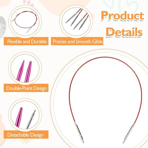 AOZUO 60 Pcs 2.75mm-10mm Interchangeable Circular Knitting Needles Set with Storage Case, 13 Pair of Aluminum Circular Knitting Needles for Handmade DIY Knitting Accessories in Saudi Arabia