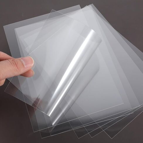 30 Pcs Heat Resistant Clear Acetate Sheets - 4.3x6.3 inch for Handmade Crafts, Transparent Plastic Sheets, BPA Free, Heat Shrink Papers, Anti-static & Easy to Cut in Saudi Arabia