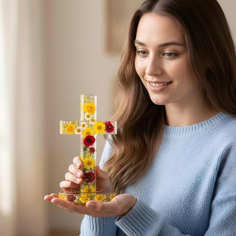 5'' Standing Cross Silicone Mold with Base, Crucifix Mold for Epoxy Resin Ideal for DIY Concrete Casting Clay Craft Wall Hanging Making Blessed Gifts Halloween in Saudi Arabia