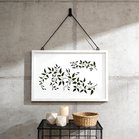 4PCS Large Floral & Vine Stencils for Painting on Wood Wall, 4 Styles Reusable Painting Templates, A4 Size Drawing Stencil for Scrapbooking, Photo Albums, Furniture Wall Art Home Decor & DIY Crafts in Saudi Arabia