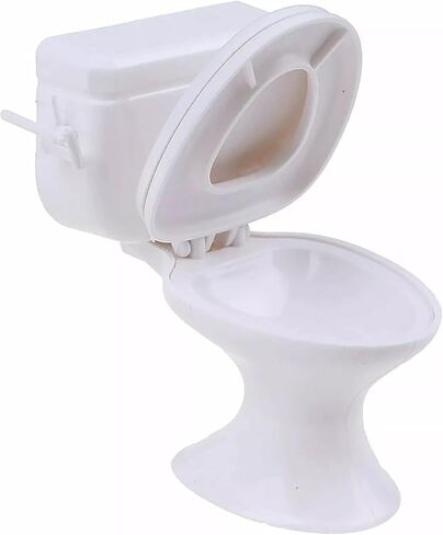 4pcs Mini Toilet Seat Toy, Doll House Furniture 1:12 Miniature Classic Bathroom Toilet Toy Tiny Cake Topper Bathroom Furniture Dollhouse Accessories in Saudi Arabia