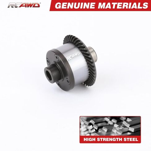 RCAWD Full Metal Rear Differential Assembly in Titanium Color with 40T+14T Gears for 1/10 LOSI Baja Rey 4WD 1/10 Hammer Rey U4 Rock Racer(Titanium) in Saudi Arabia