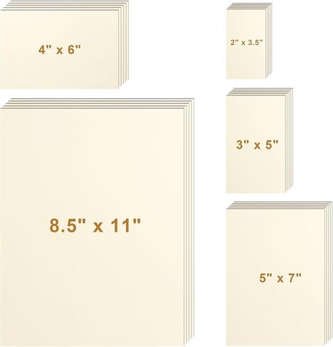 100 ورقة، 20 لونًا، 5 ورق حرفي بأحجام متنوعة، 200 جرامًا للمتر المربع/75 رطلًا من الورق الفاخر لصناعة البطاقات اليدوية، وبطاقات المعايدة، والدعوات، وطباعة المكتب، والرسم in Kuwait