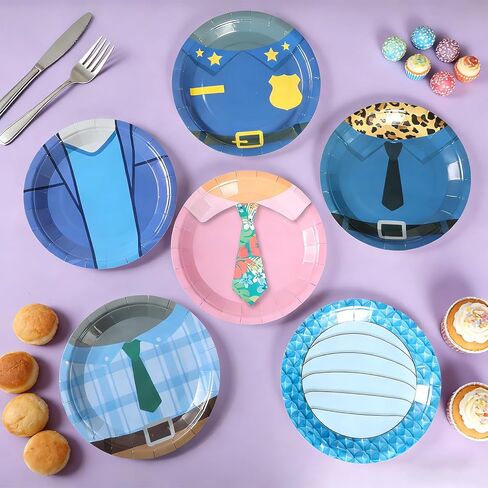 48Pcs Cartoon Animal Party Decorations 7 Inch Cute Animals Paper Plates City Animal Theme Dessert Plates Cartoon Disposable Tableware for Kids Jungle Safari Birthday Movie Fans Party Supplies in Saudi Arabia