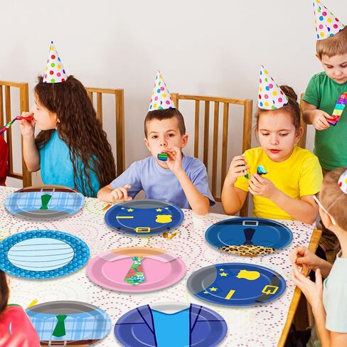 48Pcs Cartoon Animal Party Decorations 7 Inch Cute Animals Paper Plates City Animal Theme Dessert Plates Cartoon Disposable Tableware for Kids Jungle Safari Birthday Movie Fans Party Supplies in Saudi Arabia