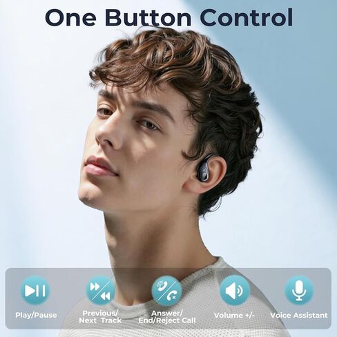 occiam Wireless Earbuds Bluetooth in-Ear Headphones with Microphones IPX7 Waterproof Ear Buds with LED Power Display Charging Case 64H Playback Time Earphones for Office Sports in Kuwait