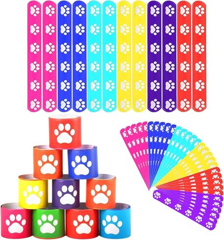 TOQI 40 قطعة من الأساور المطبوعة بمخالب الكلاب، أساور هدايا لحفلات الكلاب للأطفال وديكورات حفلات الحيوانات الأليفة بطبعة مخالب للحيوانات الأليفة وحفلات أعياد الميلاد (كلب) in Kuwait