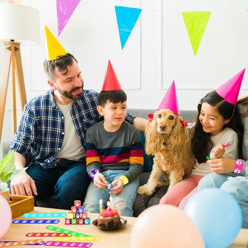 TOQI 40 قطعة من الأساور المطبوعة بمخالب الكلاب، أساور هدايا لحفلات الكلاب للأطفال وديكورات حفلات الحيوانات الأليفة بطبعة مخالب للحيوانات الأليفة وحفلات أعياد الميلاد (كلب) in Kuwait