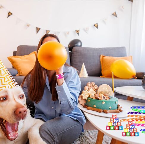 TOQI 40 قطعة من الأساور المطبوعة بمخالب الكلاب، أساور هدايا لحفلات الكلاب للأطفال وديكورات حفلات الحيوانات الأليفة بطبعة مخالب للحيوانات الأليفة وحفلات أعياد الميلاد (كلب) in Kuwait