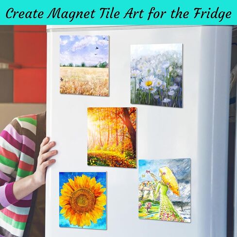 30 Pcs 4 x 4 in Mini Magnetic Canvas Panel Small Square Canvases for Painting with Watercolor Paint Palette Painting Brushes for DIY Crafts Acrylic Art Paint Gift in Saudi Arabia