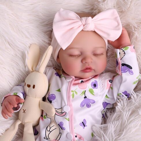 BABESIDE Lifelike Reborn Baby Dolls Girl, 17 Inch Realistic Newborn Baby Doll with Poseable Body, Real Life Baby Dolls with Accessories for Girls Age 3 + & Collection in Saudi Arabia