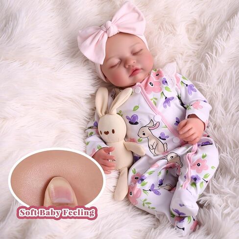 BABESIDE Lifelike Reborn Baby Dolls Girl, 17 Inch Realistic Newborn Baby Doll with Poseable Body, Real Life Baby Dolls with Accessories for Girls Age 3 + & Collection in Saudi Arabia