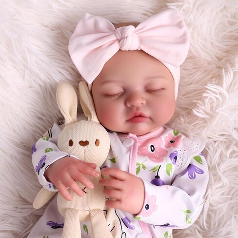 BABESIDE Lifelike Reborn Baby Dolls Girl, 17 Inch Realistic Newborn Baby Doll with Poseable Body, Real Life Baby Dolls with Accessories for Girls Age 3 + & Collection in Saudi Arabia