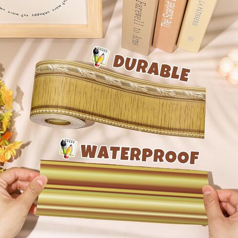 65.6Ft Gold Frame Bulletin Board Border Two Sided Die Cut Trim Border Roll for for Back to School Party Classroom Chalkboard Window Decor in Saudi Arabia