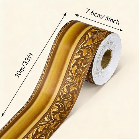 33FT Vintage Style Gold Picture Frame Border Trim Straight Rolled Bulletin Board Border for Classroom, Home Office, Chalkboard and Party Decor in Saudi Arabia