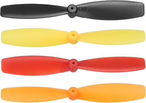MECCANIXITY 4 Set 55mm/2 Inch Mini Propellers, Special Props Central Axis 1MM for RC Aircraft Lightweight Drones Mini Quadcopter Accessories, Black/Red/Yellow/Orange in Saudi Arabia
