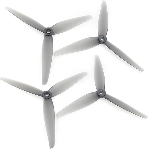 8pcs HQProp 6X3X3 6030 6 Inch 3-Blade Propellers Set (4X CW / 4X CCW) Poly Carbonate (Gray) in Saudi Arabia