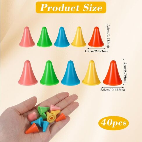 LXUEJIE 40 Pcs Knitting Needles Point Protectors, 2 Sizes Knitting Needle Stoppers Colorful Knit Needle Tip Covers for Knitting Sewing Quilting DIY Art in Saudi Arabia