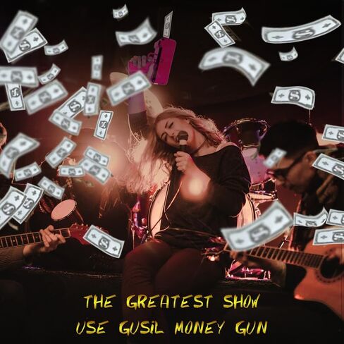 مسدس مسدس المال - مسدس مدفع نقدي من جوسيل، مسدس لعبة مطر، مسدس نقدي محمول باليد لمستلزمات حفلات أفلام الألعاب in Kuwait