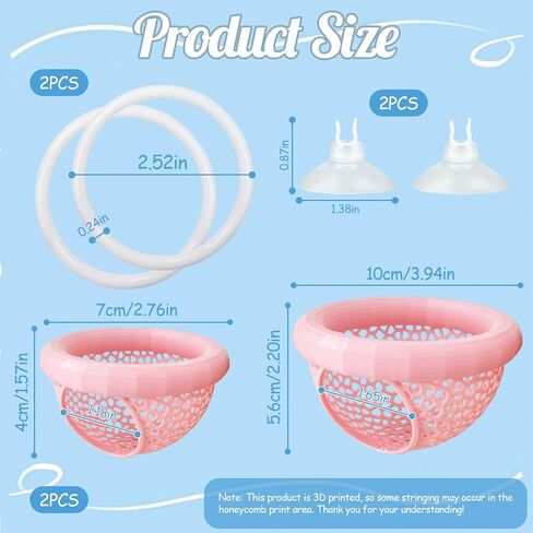 CAIJ Betta Exercise Ring & Floating Hammock Set, Aquarium Betta Fish Training and Feeding Rings, Multi-Functional Floating Resting Bed, Decorative Accessories for Small Fish Tanks Pink in Saudi Arabia