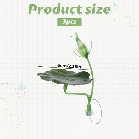 بيتا أرجوحة، 3 قطع بيتا ليف ديكور خزان الأسماك لحوض السمك البلاستيكي، لعبة لعب الأسماك، لعبة عملية ناعمة لاستراحة الأسماك، ديكور حوض السمك مع كوب شفط للنوم، والاختباء، واللعب in Kuwait