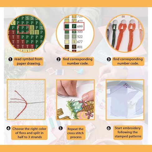 FREEBLOSS Easter Cross Stitch Kit for Beginners and Adults Bunny and Eggs Stamped Crossstitch Kits 11CT Cross Stitch Wall Painting Kit for Home Decor Gift DIY Embroidery Kits in Saudi Arabia