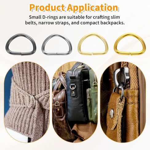 100 قطعة حلقات D صغيرة مقاس 3/8 بوصة حلقات معدنية على شكل حرف D للخياطة حلقة معدنية على شكل حرف D نصف دائرية على شكل حرف D لأشرطة المحفظة وحقائب الظهر وطوق الكلب لوازم DIY (4 ألوان) in Kuwait